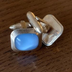 Men’s Cufflinks with Blue Topaz Stone